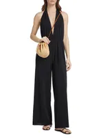 Abby Halter Plunge Jumpsuit