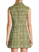 Sleeveless Tweed A-Line Minidress