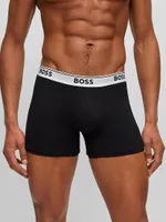 Three-Pack of Stretch-Cotton Boxer Briefs With Logos