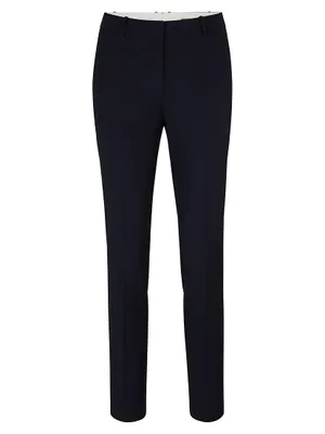 Cropped Regular-Fit Trousers Wool