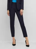 Cropped Regular-Fit Trousers Wool