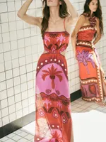 Special Wildness Printed Cotton Maxi-Dress