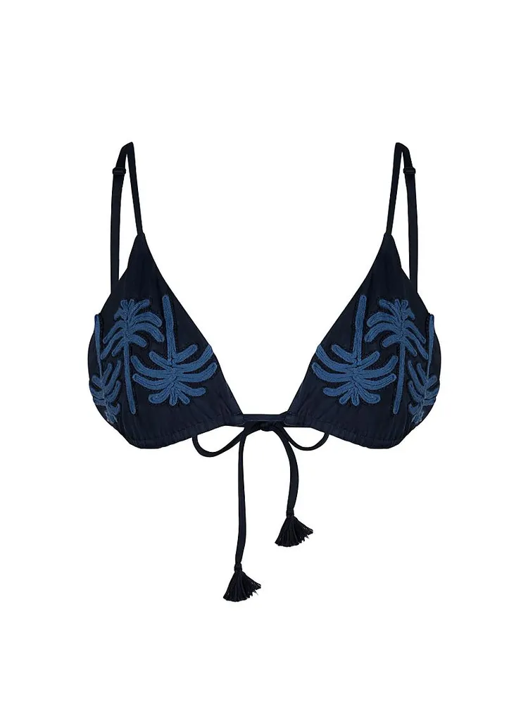 Enjipai Embroidered Bikini Top