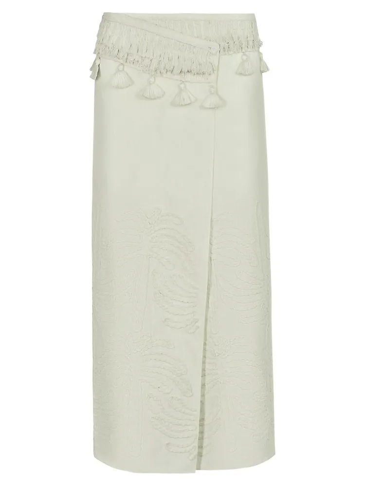 Tansania Sun Cotton Wrap Midi-Skirt