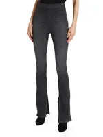 High-Rise Stretch Split Hem Jeggings