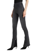 High-Rise Stretch Split Hem Jeggings