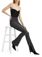 High-Rise Stretch Split Hem Jeggings