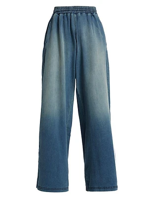 Oversized Denim Track Pants