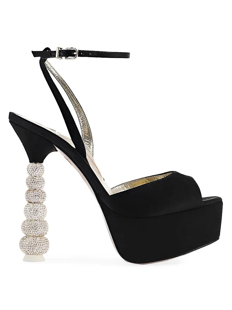 Deya 140MM Crystal-Embellished Platform Sandals