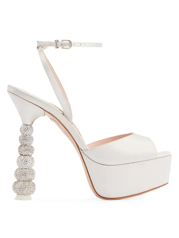 Dreya Crystal 140MM Satin Platform Sandals