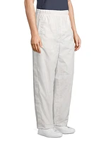 Elasticized Waistband Relaxed-Fit Pants