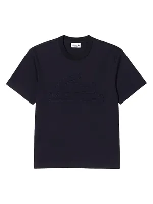 Lacoste & Croc Logo Crewneck T-Shirt