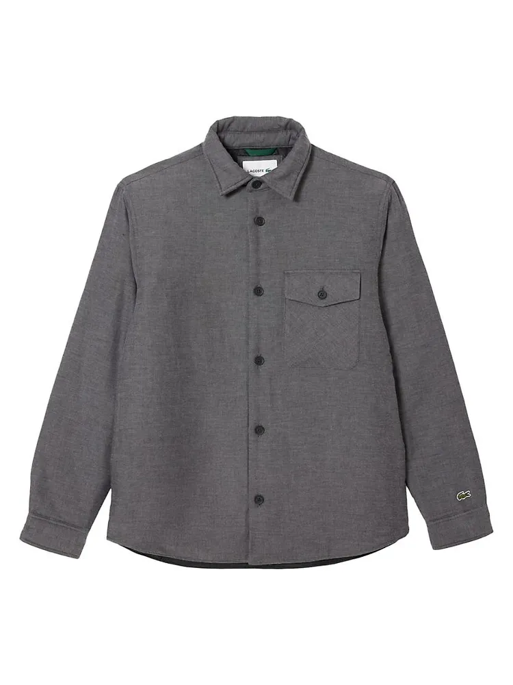 Long-Sleeve Cotton Overshirt