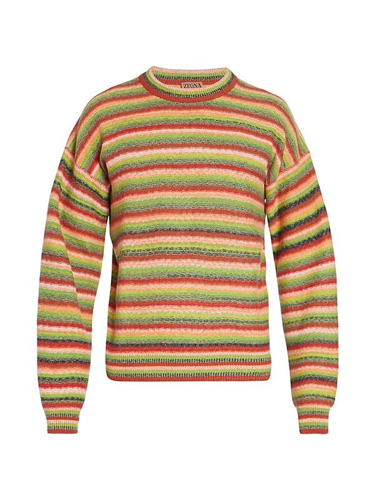 ZEGNA x The Elder Statesman Striped Cashmere & Wool Sweater