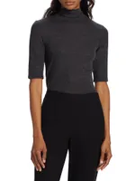 Merino Wool Turtleneck Top