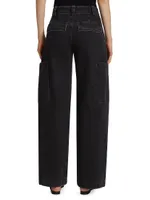 Wide-Leg Cargo Jeans