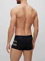 Two-Pack of Stretch-Cotton Trunks with Logo Waistbands