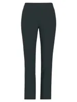 Cotton-Blend Seamed Skinny Pants