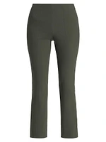 Cotton-Blend Seamed Skinny Pants