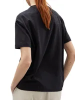 Stretch Cotton Jersey T-Shirt With Shiny Shadow Pocket
