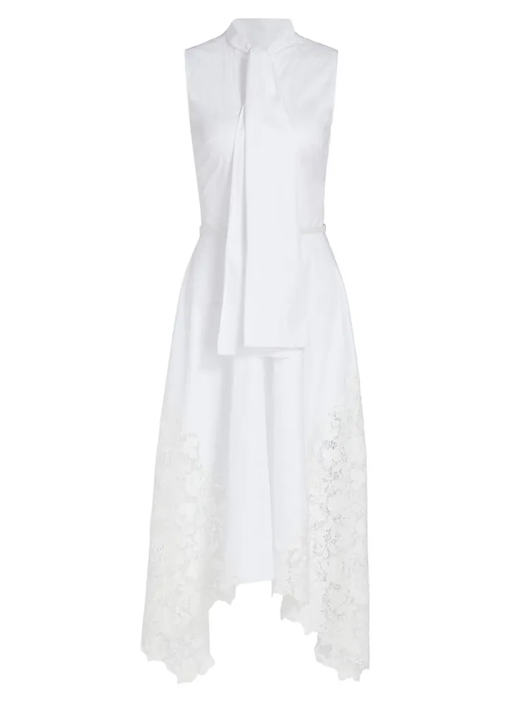 Gardenia Lace Draped Shirtdress