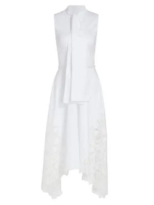 Gardenia Lace Draped Shirtdress