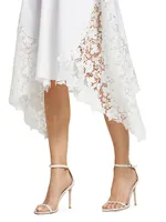 Gardenia Lace Draped Shirtdress