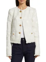 Gardenia Embroidered Tweed Jacket