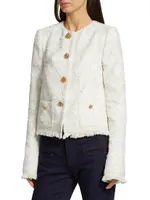 Gardenia Embroidered Tweed Jacket