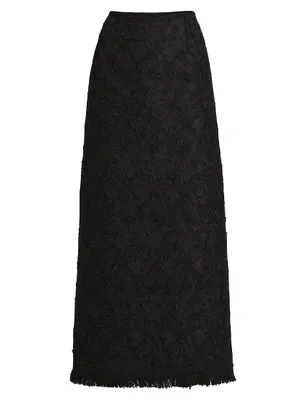 Gardenia Guipure Tweed Pencil Skirt