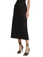 Gardenia Guipure Tweed Pencil Skirt