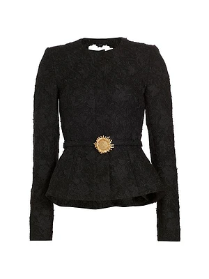 Gardenia Embroidered Tweed Jacket