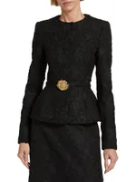 Gardenia Embroidered Tweed Jacket