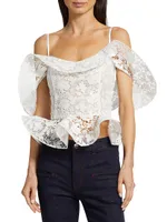 Gardenia Lace Peplum Blouse