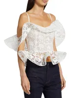 Gardenia Lace Peplum Blouse