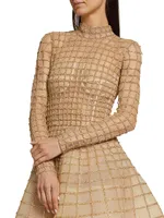 Crystal Grid Cocktail Dress