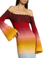 Ombré Crochet Midi-Dress