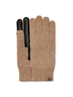 M Knit Leather-Palm Gloves