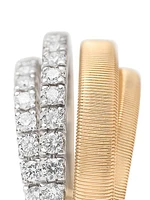 Masai Two-Tone 18K Gold & 0.84 TCW Diamond Cocktail Ring