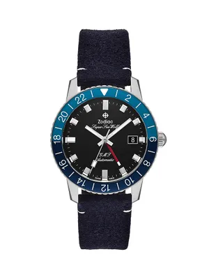 Super Sea Wolf Stainless Steel & Leather Swiss Automatic Watch