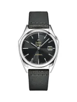Olympos Stainless Steel & Leather Automatic Watch