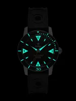 Super Sea Wolf Skin Stainless Steel & Rubber Diver Watch