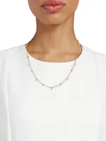 Love By The Yard 18K Yellow Gold & 0.49 TCW Diamond Station Necklace