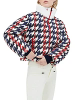 Nevada Duvet Houndstooth Down Puffer Jacket