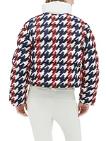 Nevada Duvet Houndstooth Down Puffer Jacket