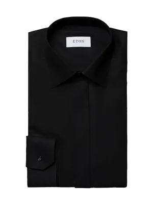Slim-Fit Pin-Dot Piqué Shirt