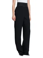 Ultra-High-Rise Straight-Leg Trousers