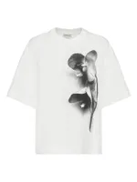 Orchid Print Cotton T-Shirt