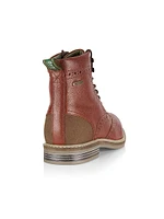 Seaton Lace-Up Leather-Blend Boots