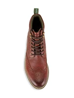 Seaton Lace-Up Leather-Blend Boots